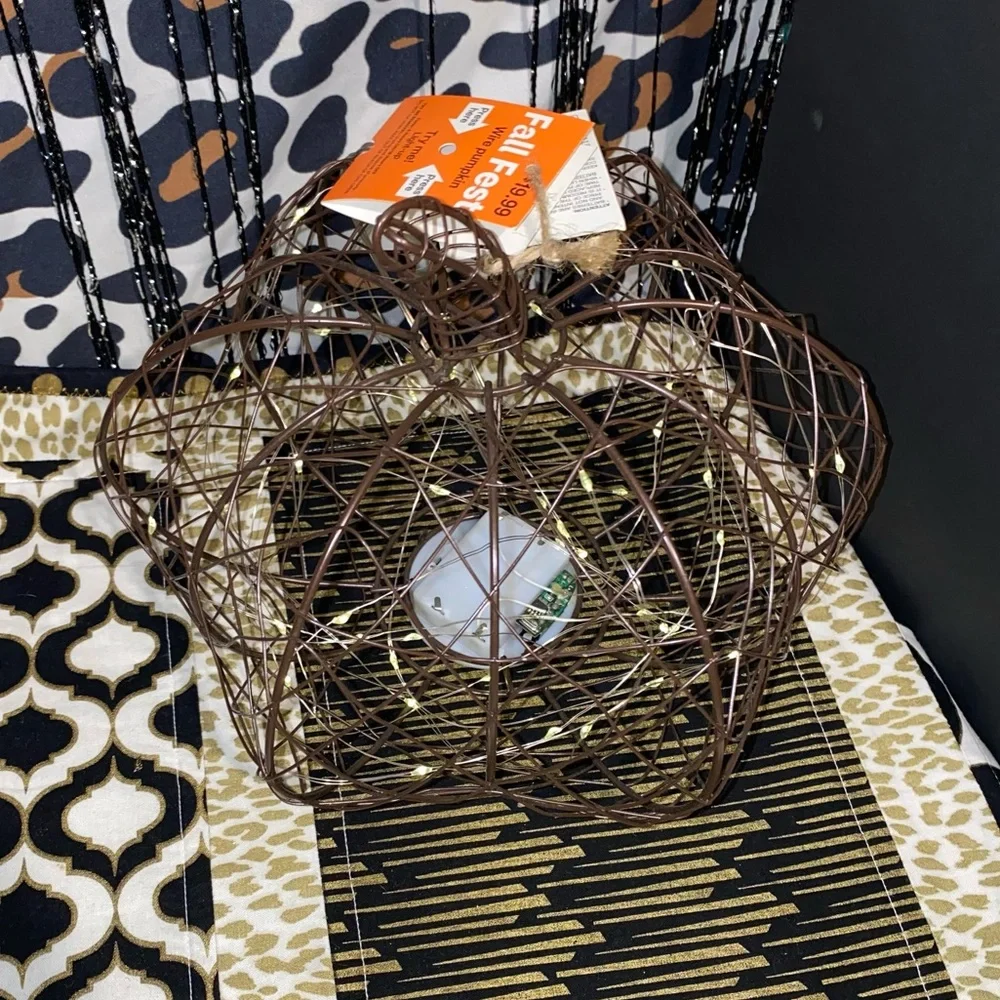 FALL FEST WIRE LIGHT UP PUMPKIN
